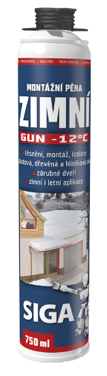 Obrázek SIGA PRO montážní pěna zimní 750 ml pistolová